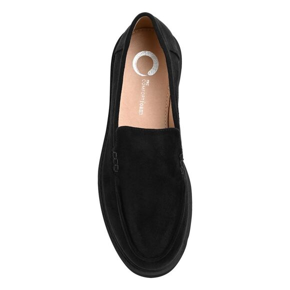 JOURNEE COLLECTION Womens Black Moc Toe Erika Toe Slip On Loafers Shoes 6 N - Picture 3 of 4
